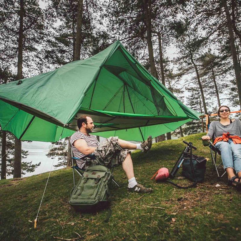 Tentsile Universe Camping Tent Pops on Land, Trees, and Water 