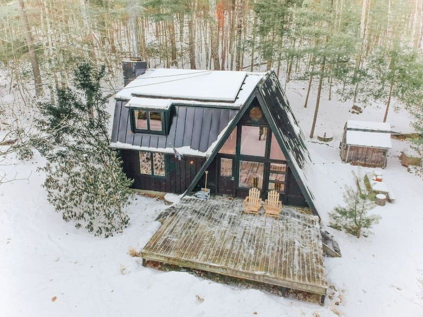 Rent This A-Frame Vacation Cabin in Catskills for $240/Night