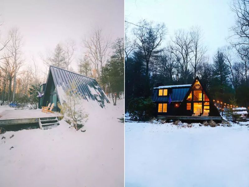 Rent This A-Frame Vacation Cabin in Catskills for $240/Night 