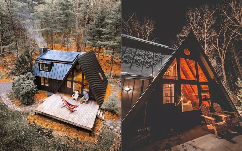 Rent This A-Frame Vacation Cabin in Catskills for $240/Night 