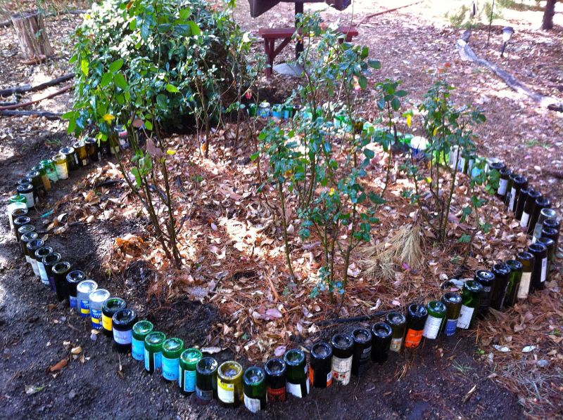 Wine Bottles Garden Edging