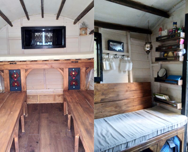 Woman Builds DIY Gypsy Wagon on Her Own