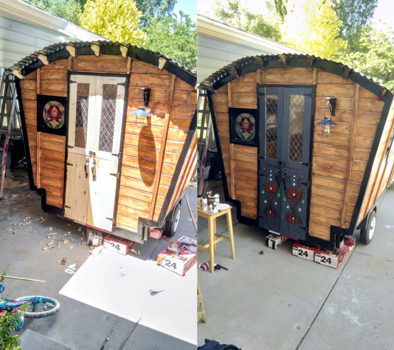 Woman Builds DIY Gypsy Wagon on Her Own