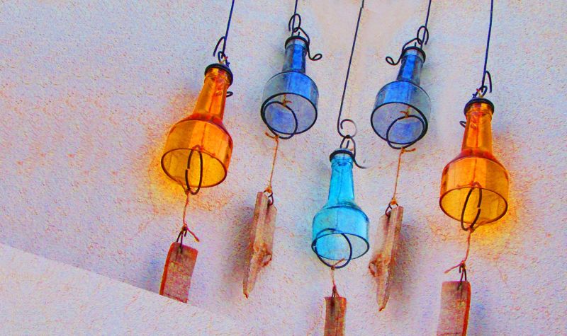 DIY Wine Bottle wind chime