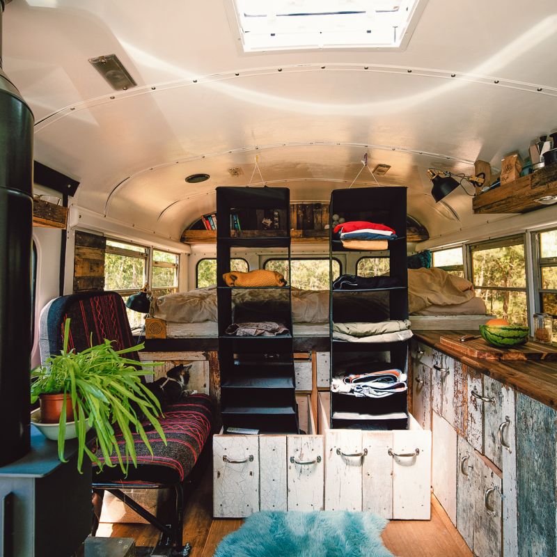 Couple Converts 1993 GMC School Bus into Tiny House