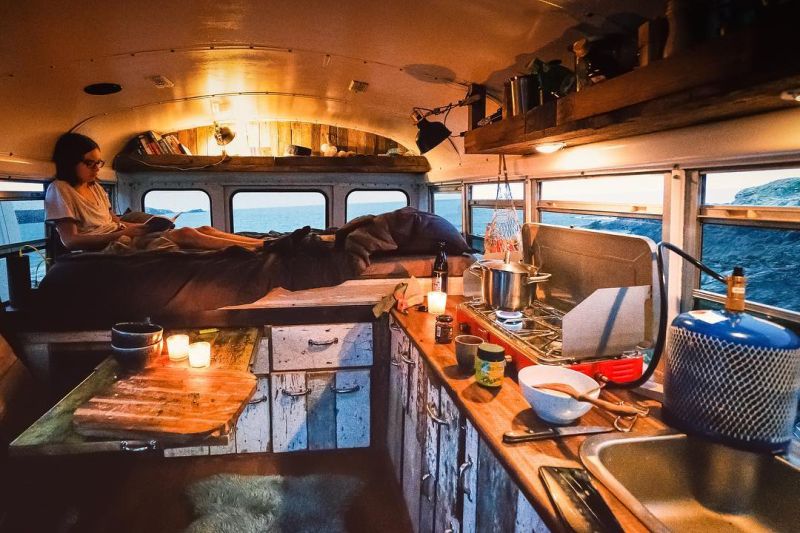 Couple Converts 1993 GMC School Bus into Tiny House