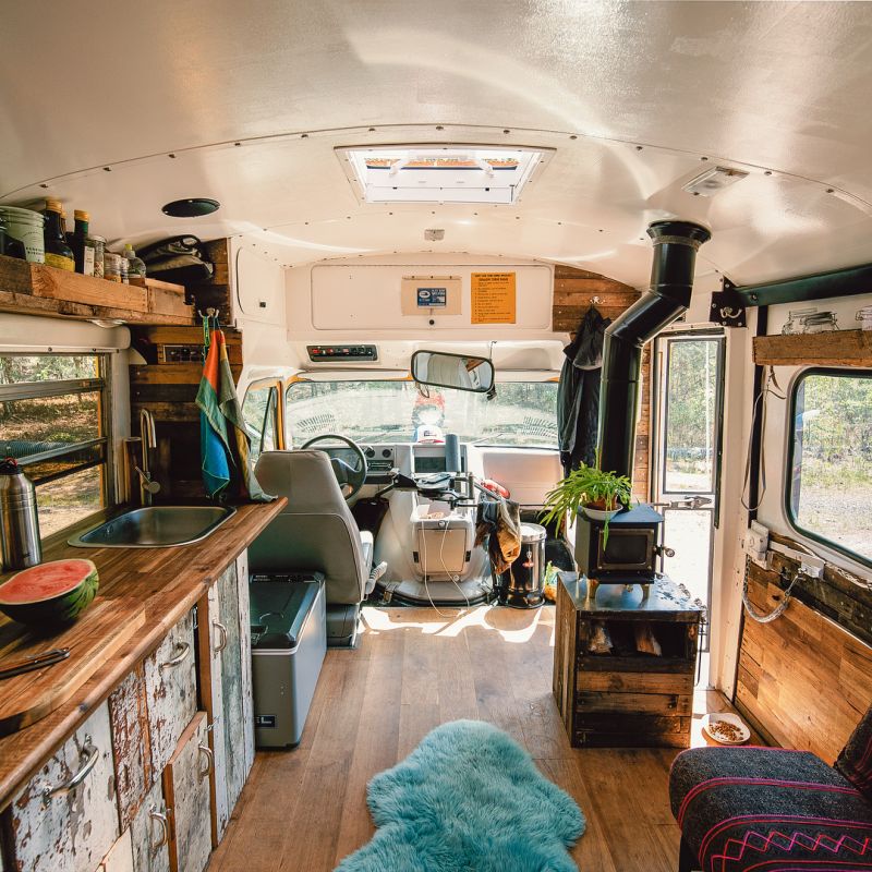 Couple Converts 1993 GMC School Bus into Tiny House