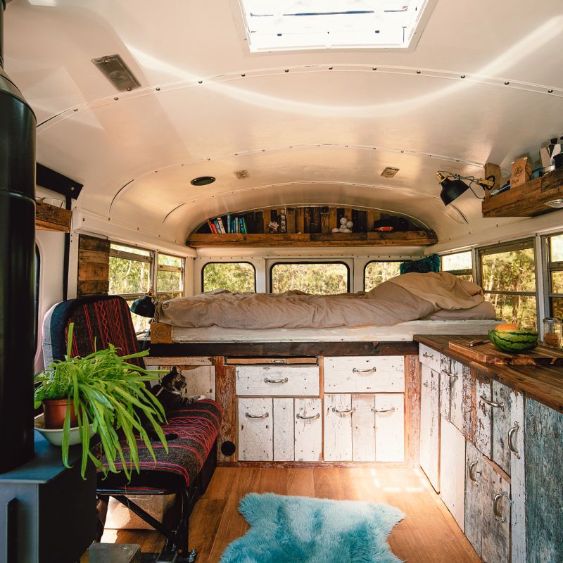 Couple Converts 1993 GMC School Bus into Tiny House