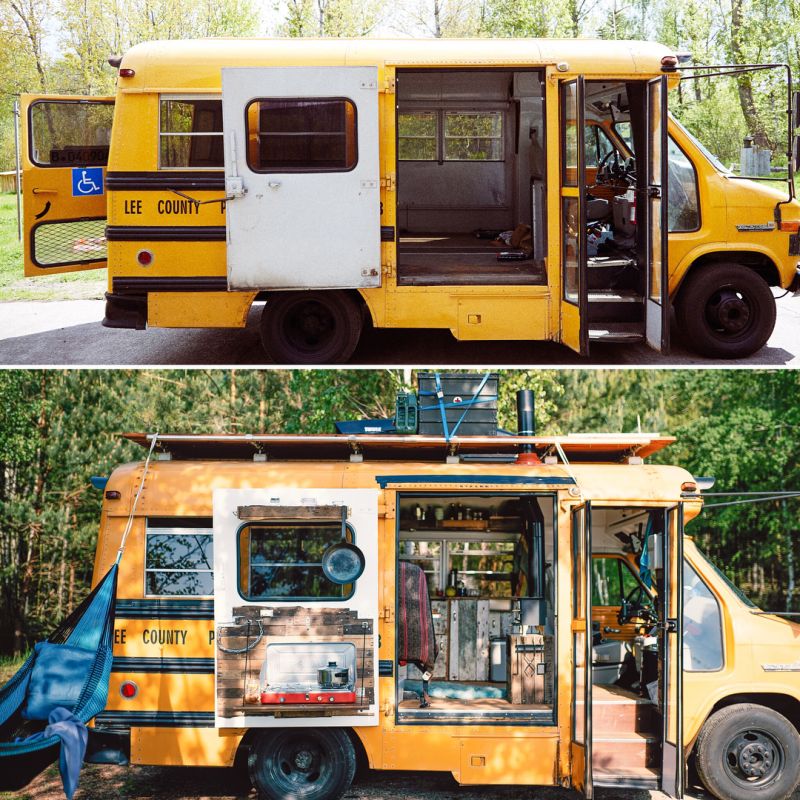 Couple Converts 1993 GMC School Bus into Tiny House