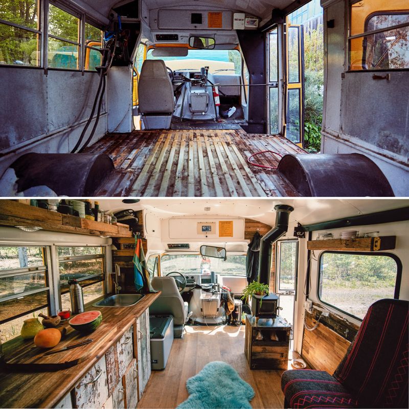 Couple Converts 1993 GMC School Bus into Tiny House