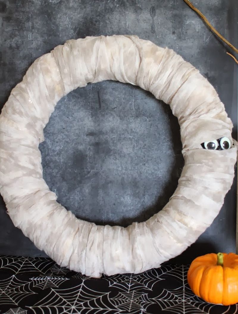 Halloween Mummy Wreath