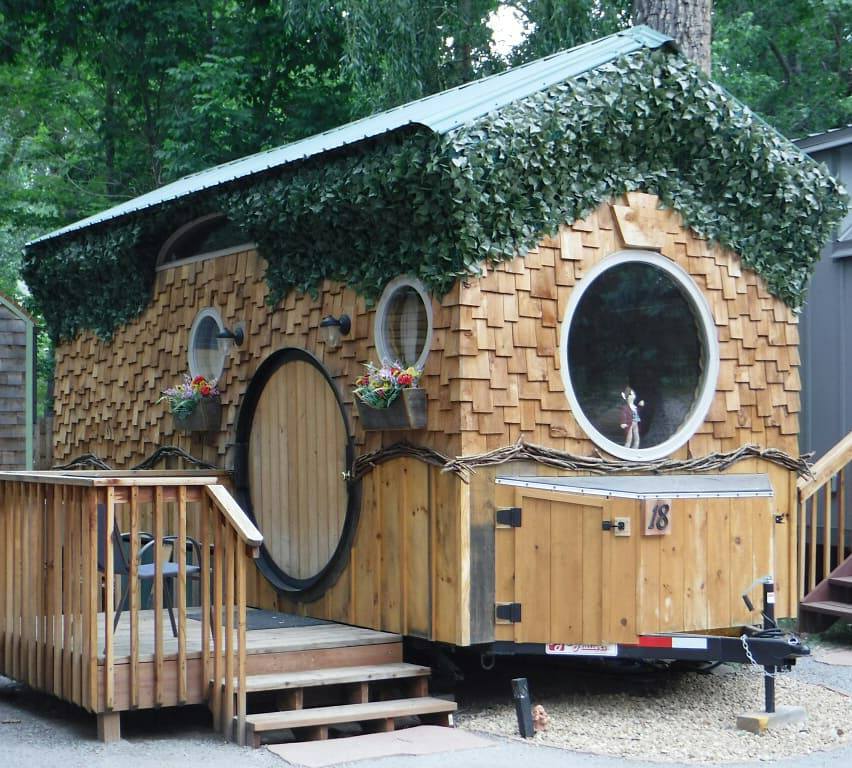 Hobbit Tiny House on Wheels at WeeCasa Resort in Colorado