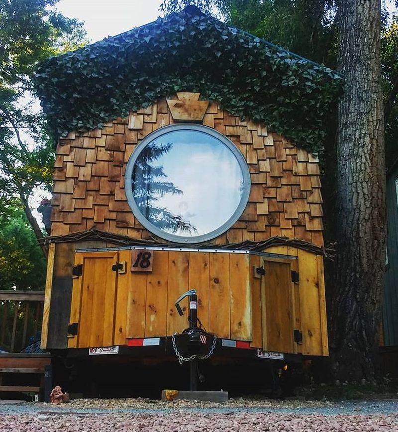 Hobbit Tiny House on Wheels at WeeCasa Resort in Colorado