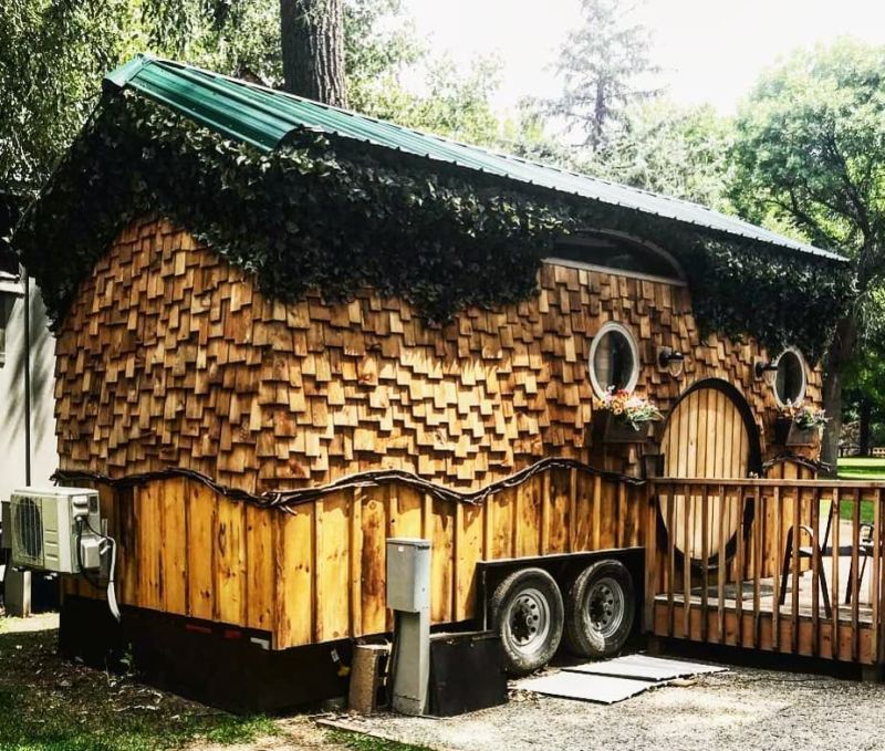 Hobbit Tiny House on Wheels at WeeCasa Resort in Colorado