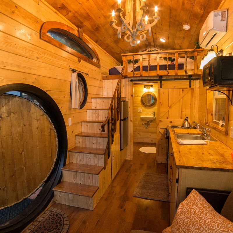 Hobbit Tiny House on Wheels at WeeCasa Resort in Colorado