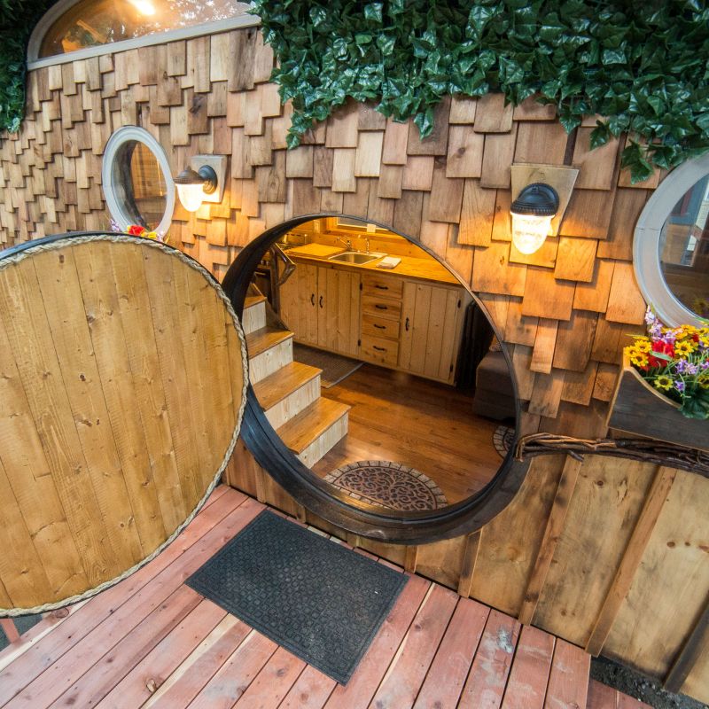 Hobbit Tiny House on Wheels at WeeCasa Resort in Colorado