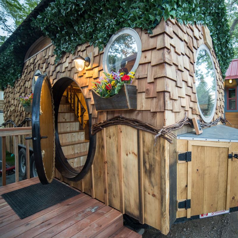 Hobbit Tiny House on Wheels at WeeCasa Resort in Colorado