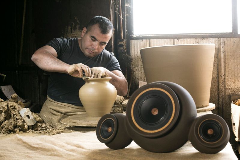 Mapuguaquén Clay Speakers by Documentary Design