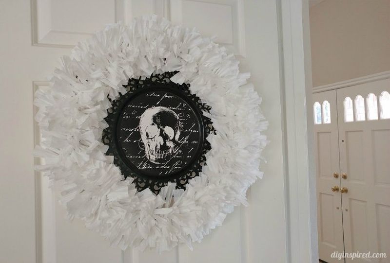 Recycled Plastic Trash Bag Wreath