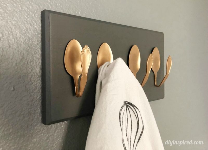 Repurposing Metal Spoons into Coat Rack