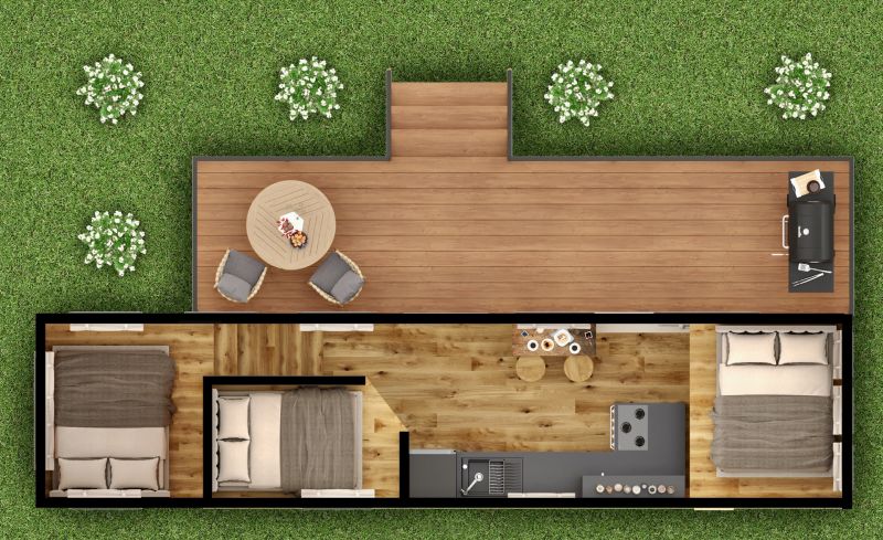 Tiny Heirloom Goose Tiny House on Wheels Sleeps a Family of Six