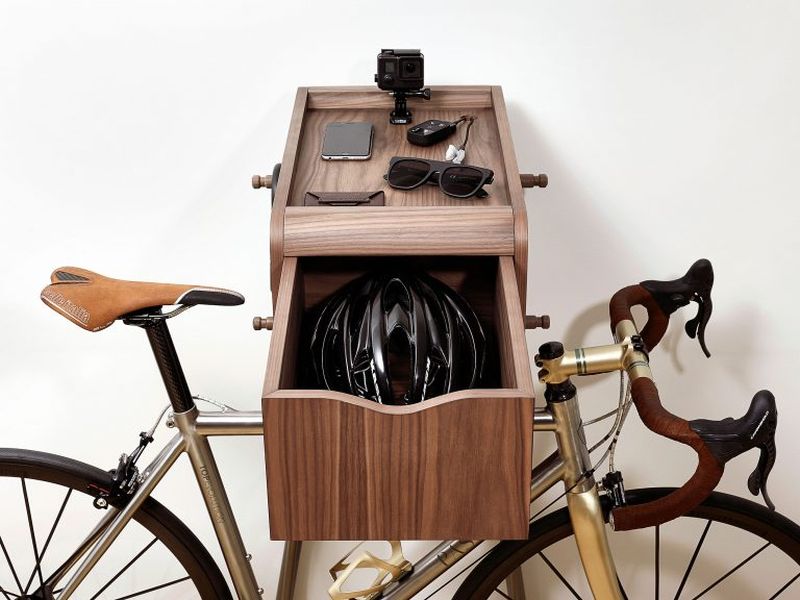 Vadolibero’s Origo Freestanding Bike Racks with Space for Cycling Gear 