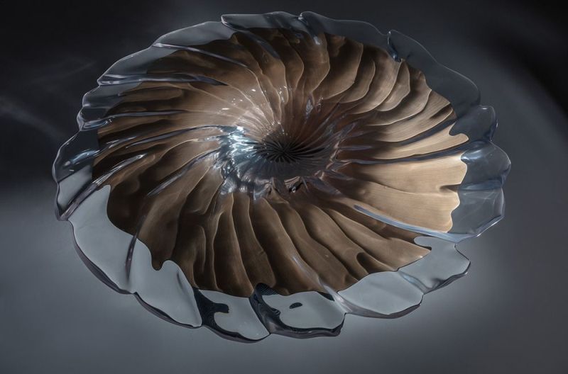 Wood and Resin Vortex Dining Table by Marc Fish