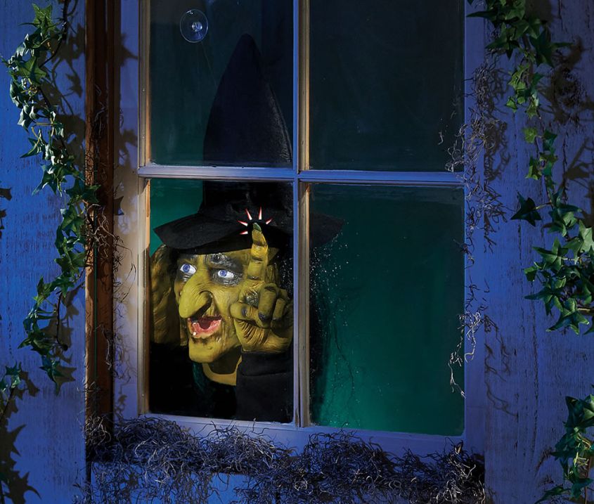 motion-activated window witch