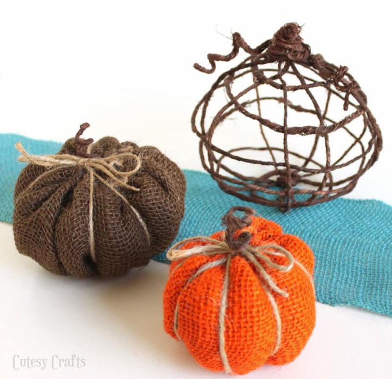 Burlap pumpkin