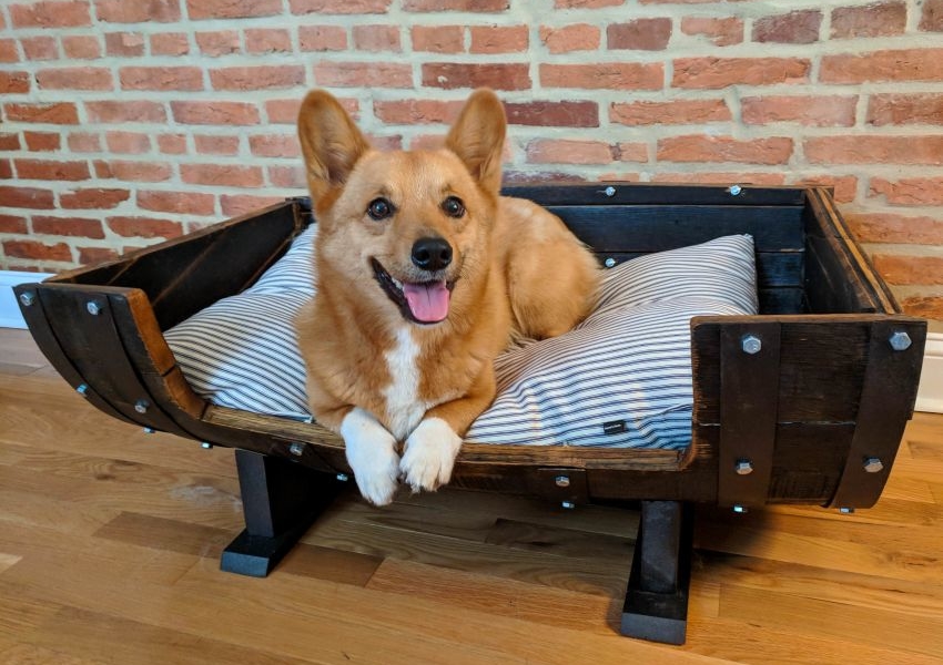 How To Transform Old Whiskey Barrel Into Comfy Dog Bed For Under 80
