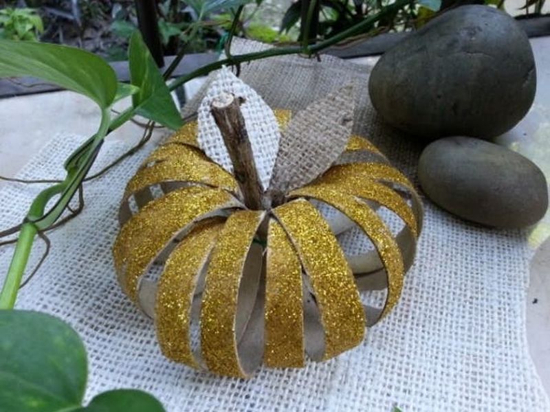 DIY Toilet Paper Roll Pumpkin Ideas