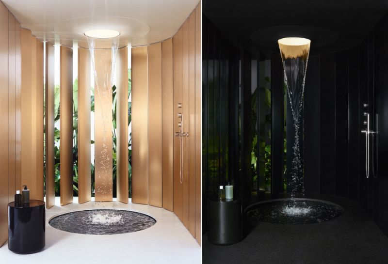 Dornbracht’s Aquamoon Shower with Waterfall Effects