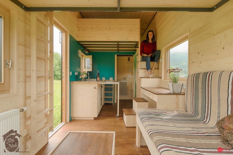 Optinid’s Cécile Tiny House with Retractable Roof