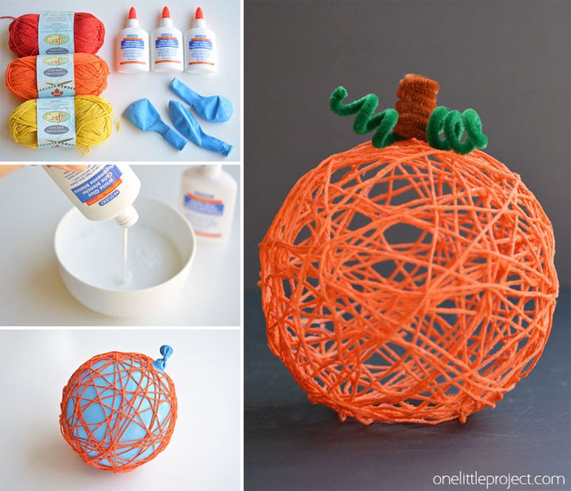 Yarn Pumpkin halloween 