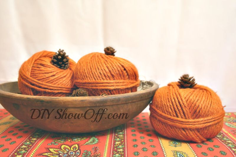 Yarn pumpkiin ideas