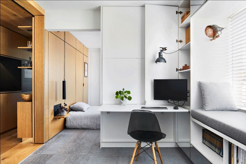 This 35 Square Meter Apartment  Hides Bedroom  Behind 