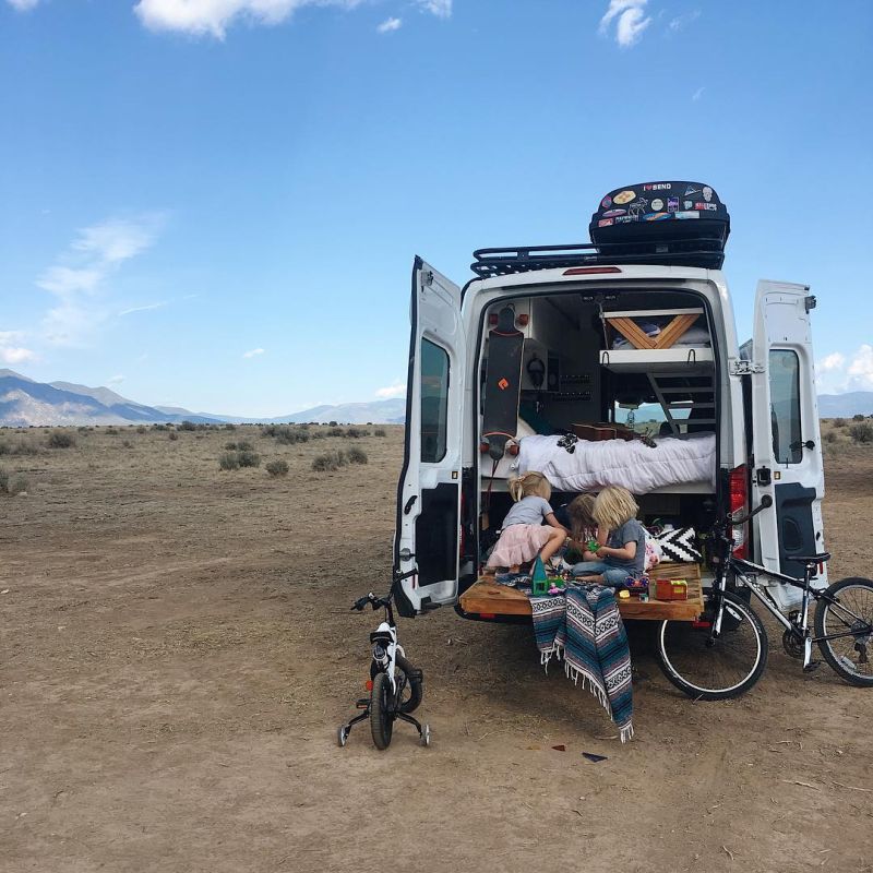 A Family of Six Travelling Full-Time in their Converted Bus Home