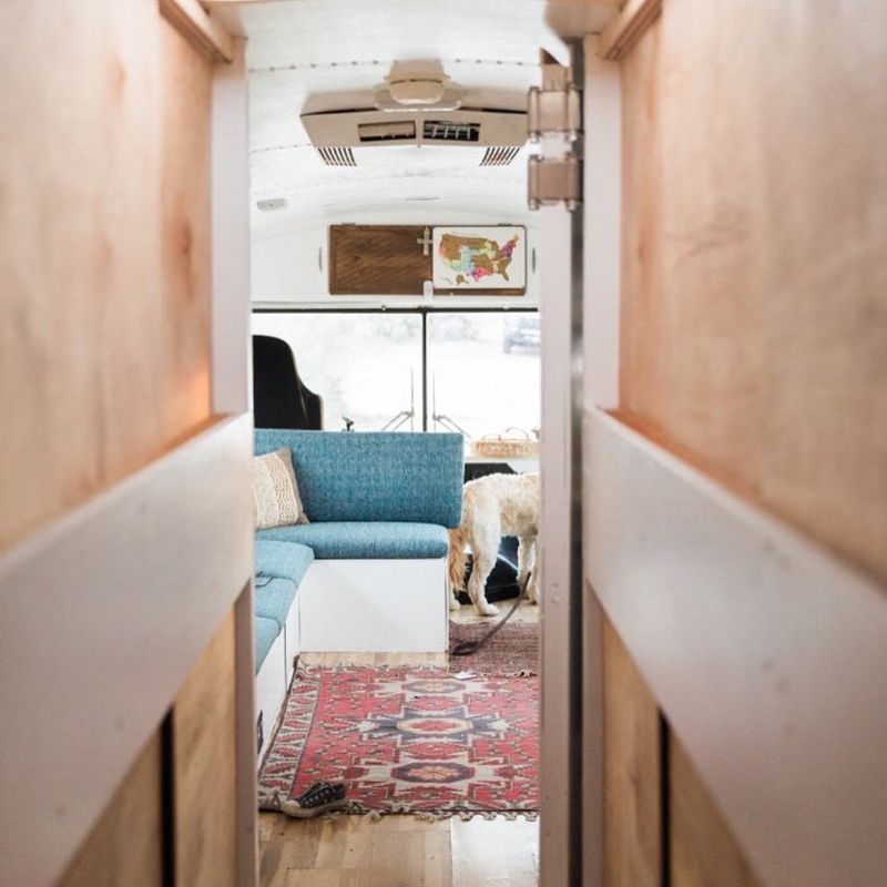 A Family of Six Travelling Full-Time in their Converted Bus Home