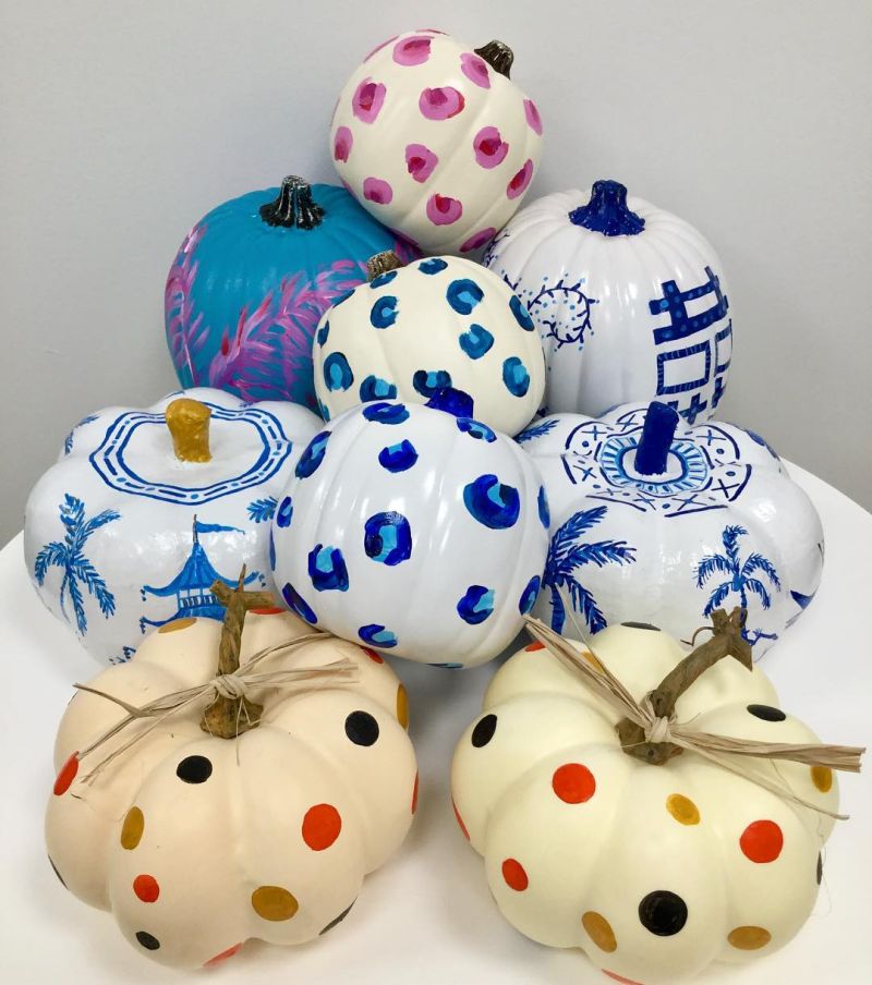 Chinoiserie Pumpkins are the Classiest Halloween Decorating Trend 