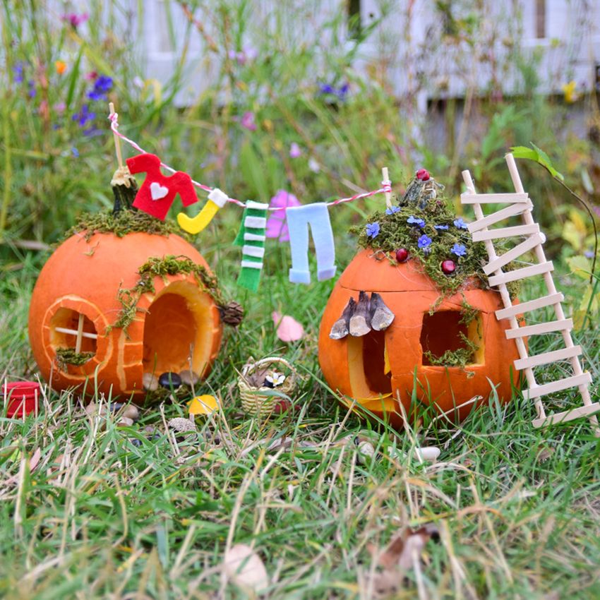 DIY Pumpkin Fairy Garden for Halloween