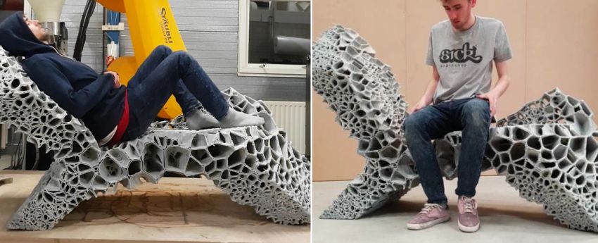 Delft University of Technology 3D printed chaise lounge - Chair Design