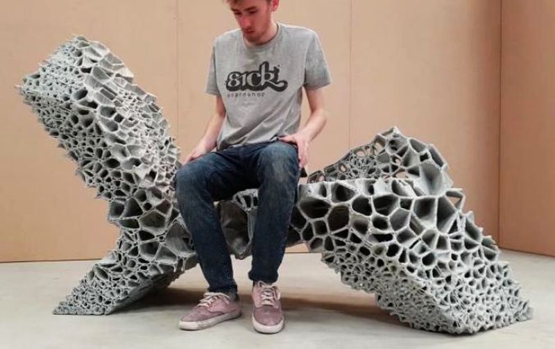 Delft University of Technology 3D printed chaise lounge - Chair Design