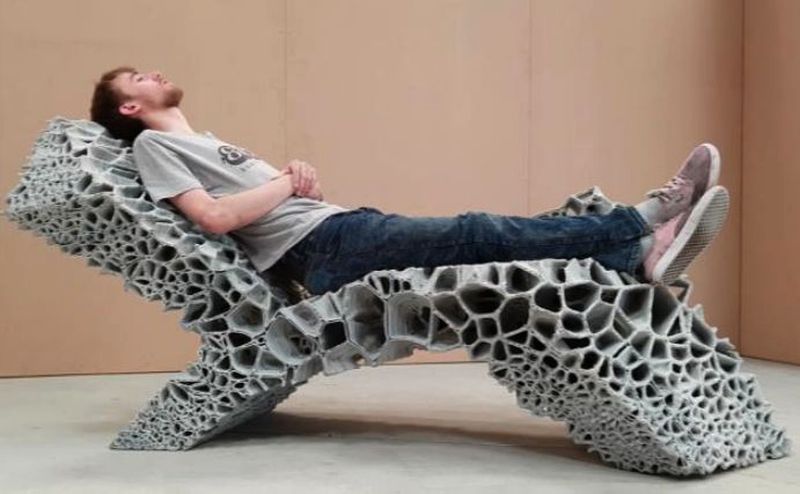 Delft University of Technology 3D printed chaise lounge - Chair Design