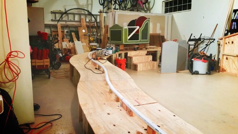 Engineer Dad Builds Disney-Inspired Roller Coaster Ride in Basement 