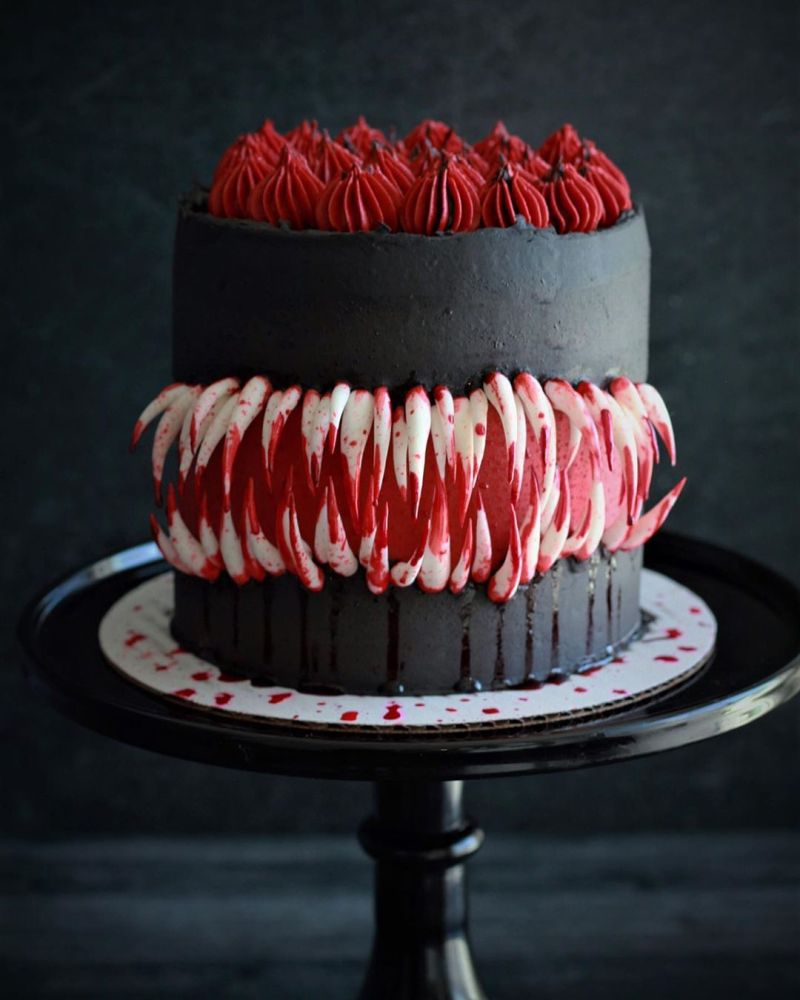 Halloween cake ideas with large teeth 