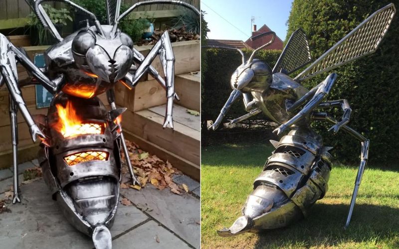 Fighting Hornet Fire Pit by Burned by Design