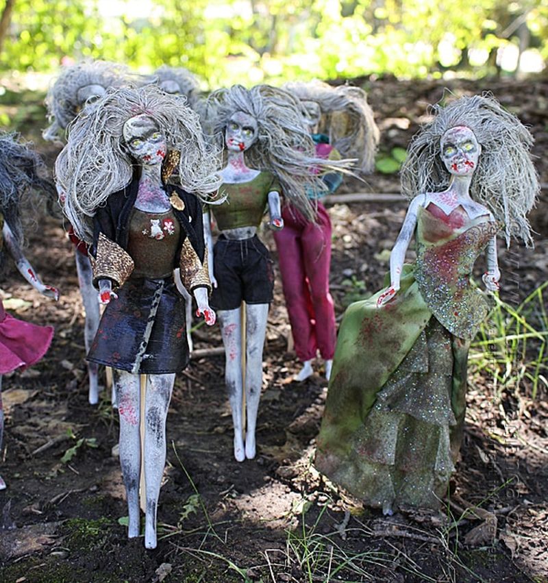 How About Making Zombie Barbie Dolls for Halloween 