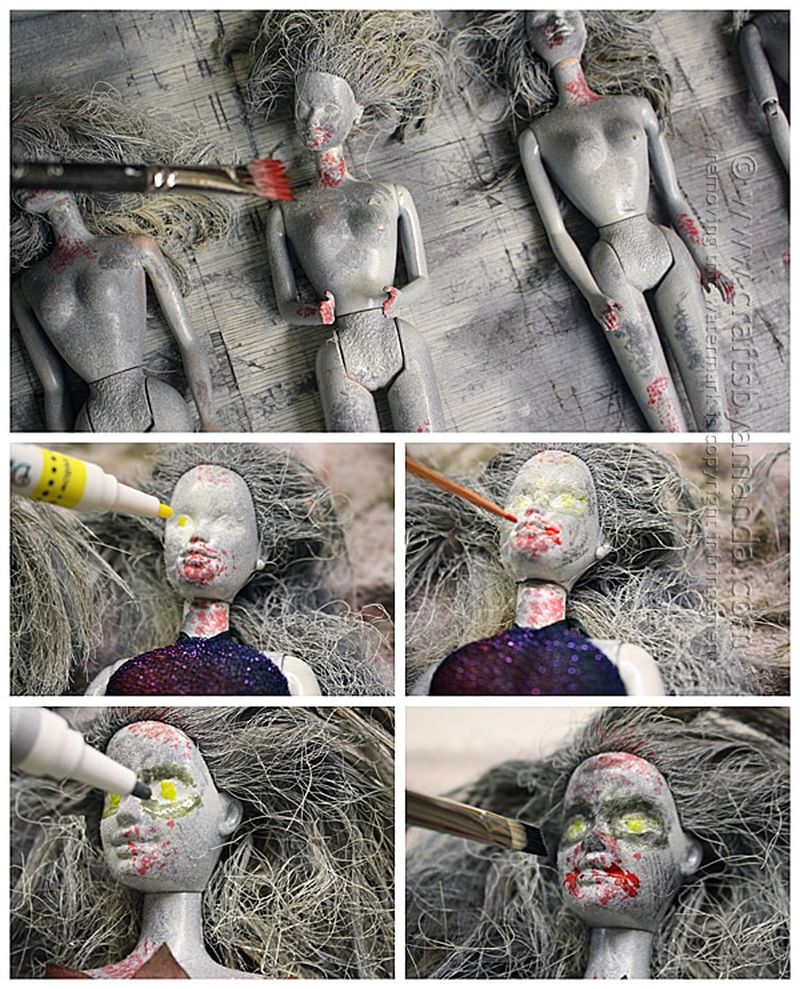 How About Making Zombie Barbie Dolls for Halloween 