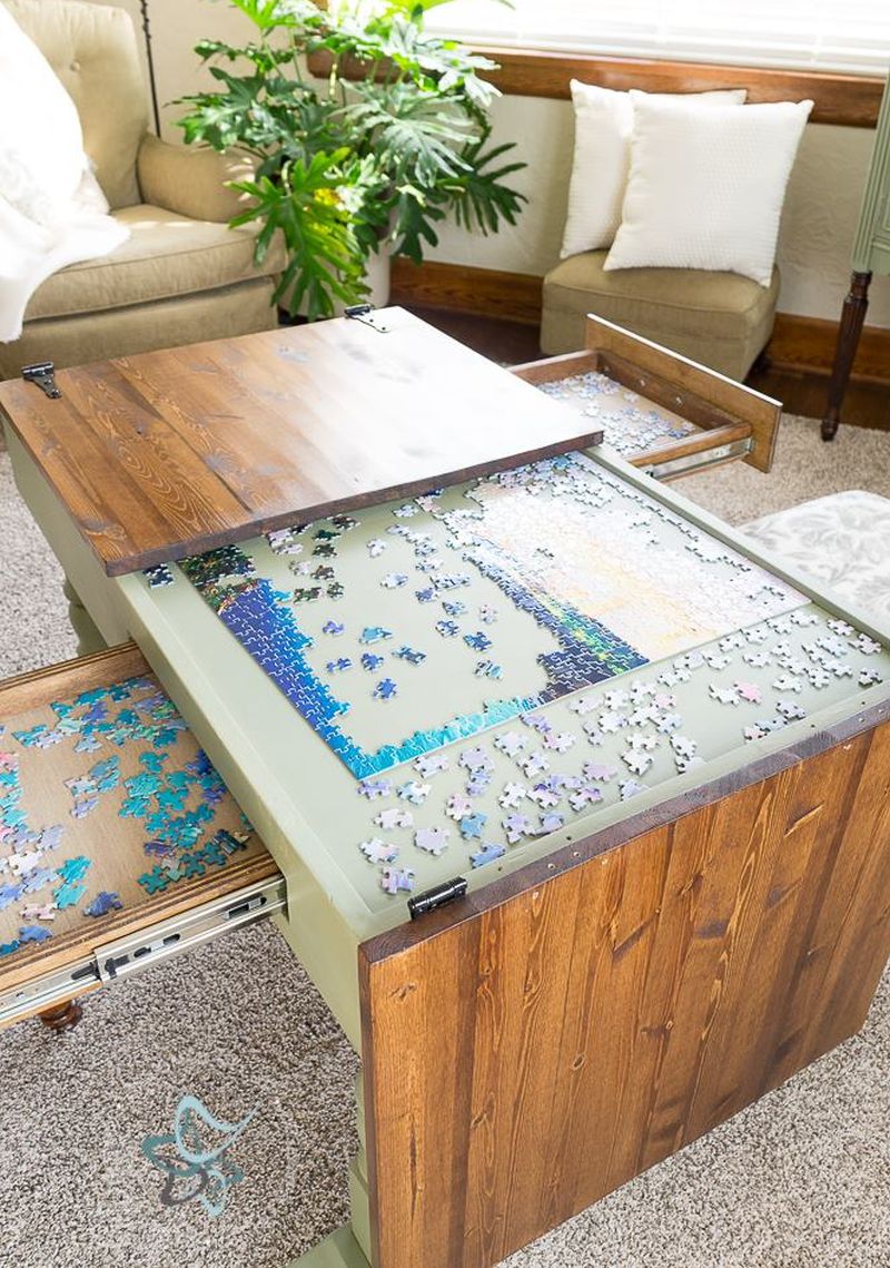 Puzzle Table by Ohio Couple is a hit on Facebook