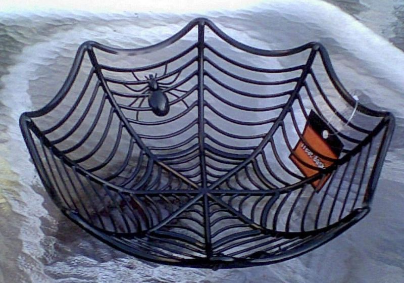 Spider web bowl for serving Halloween candy
